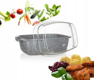Produktbild von BANQUET Kasserolle mit Deckel 5,7L Granit Induktion