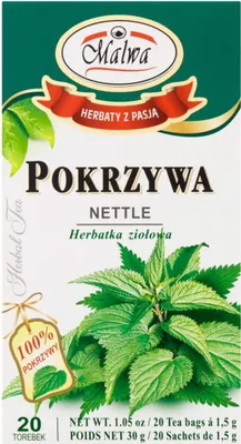 Zdjęcie produktu dla Malwa Herbatka Ziołowa Pokrzywa 30 G (20 X 1,5 G)