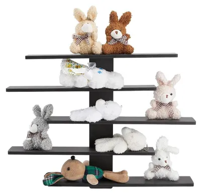 Immagine prodotto di Omgoods - Scaffali a parete a 5 livelli, ideali per decorazioni e ripostiglio, dimensioni 35 x 6 cm