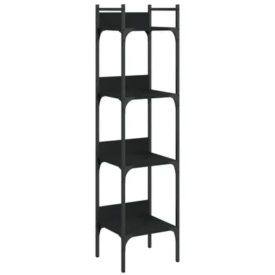 Obrázek produktu pro vidaXL Knihovna 4 police černá 35x30x138,5 cm Materiál na bázi dřeva