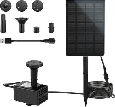 Obrázek produktu pro Solární fontána 25 W s filtrem a 7 tryskami do zahrady