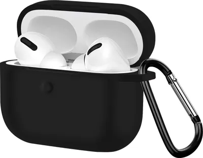 Immagine prodotto di Avizar, Apple AirPods Pro custodia protettiva in silicone morbido con moschettone, nero