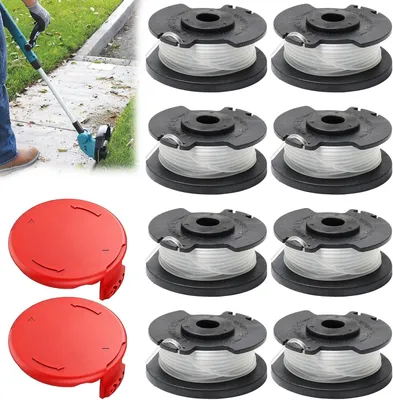 Produktbild von Grastrimmer Ersatzfäden Nylon 8 Stück, 4,9 m x 1,6 mm, mit Spoeldoppen, für Gartenpflege
