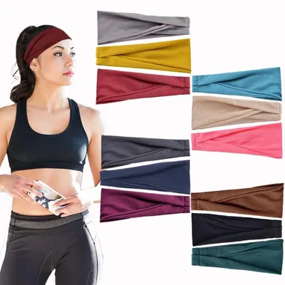 Produktbild von 12 Farben Stirnband Damen Sport, BetterJonny Elastisch Baumwolle Breit Haarreife