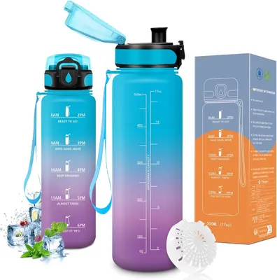 Produktbild von Sportflasche 500 ml, aus lebensmittelechtem Kunststoff, auslaufsicher, für kohlensäurehaltige Getränke