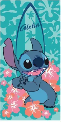 Immagine prodotto di Telo da bagno per bambini Lilo & Stitch - telo da mare assorbente e accogliente 70x140 cm