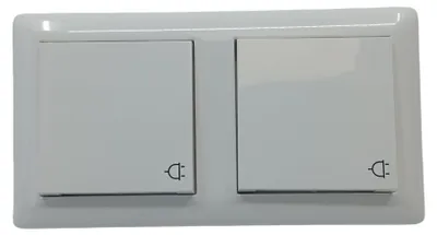 Produktbild von GIRA 415803 SCHUKO-Steckdose KD+Set IP44+Rahmen 2f Standard 55 Reinweiß gl.