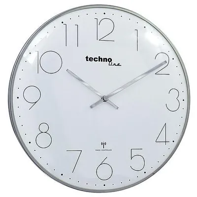 Produktbild von Technoline WT 8235, Wand, Funkgesteuerte Uhr, Rund, Chrom, Analog, 25 mm
