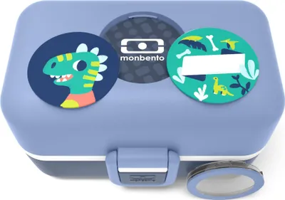 Produktbild von MONBENTO Kinder Brotdose TRESOR 16 x 9.2cm Blau Lunch Bentobox 0.8L