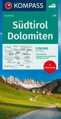 Obrázek produktu pro KOMPASS Automapa Jižní Tyrolsko, Dolomity 1:150 000