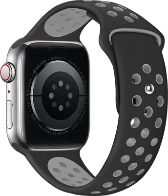 Productafbeelding van Eternico sportbandjes voor Apple Watch 38 mm / 40 mm / 41 mm, in de kleuren oliefantengrijs en zwart