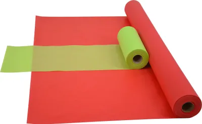Produktbild von Sensalux Kombi-Set 1 Tischdeckenrolle 1m x 25m rot + Tischläufer 30cm apfelgrün
