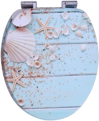 Produktbild von Hochwertiges Holztoiletdeckel mit Caribbean-Blau-Farbe, robuste und stabile Holzkern, Softclose-Mechanismus, hochwertiges Holztoiletdeckel mit sehr gutem Sitzkomfort.