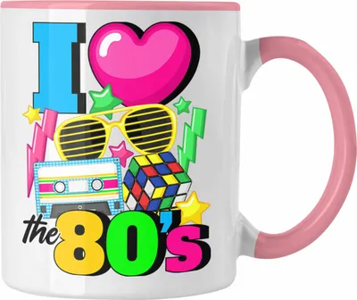 Produktbild von Trendation - I Love The 80's Tasse Geschenk 80er Jahre Achziger Jahre Erinnerungen (Rosa)