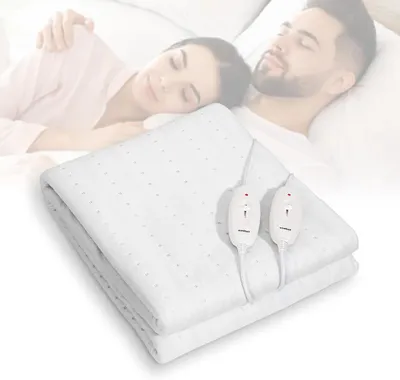 Immagine prodotto di Coperte elettriche - Materassi riscaldanti - Per un sonno confortevole - Controllo a due zone - 160x140 cm - Bianco