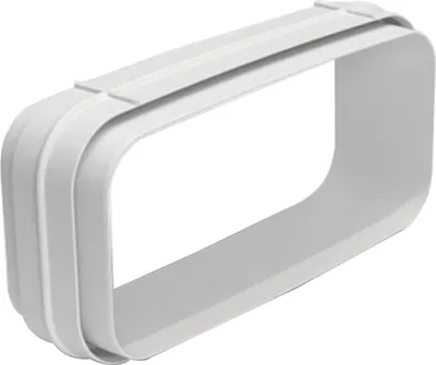 Produktbild von Optimairo N14026 Flachkanalverbinder, Lüftungssystem, Luftführung, Luftkanal, geräuscharm, Kunststoff, weiß, 175 x 80