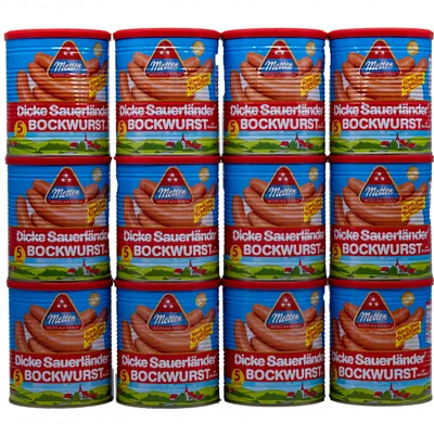 Produktbild von 12 x 400g Metten Dicke Sauerländer Bockwurst 4,8kg