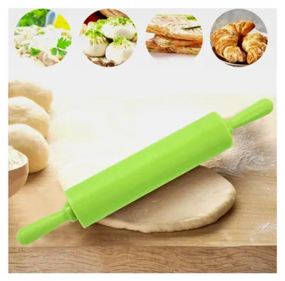 Produktbild von Silikon Teigroller, Wiederverwendbare Nudelholz für Pizza, Nudelteig, Kekse, Kuchen, Fondant, Gebäcke