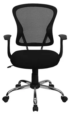 Productafbeelding van Bureaustoel, middelhoog, zwart, net, 25,25" B x 27" D x 42,25" H