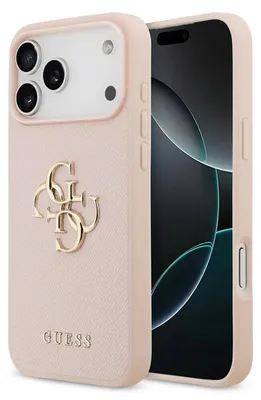 Immagine prodotto di Custodia Guess Grained Big 4G & Classic Logo Na Iphone 17 Pro - Różowe