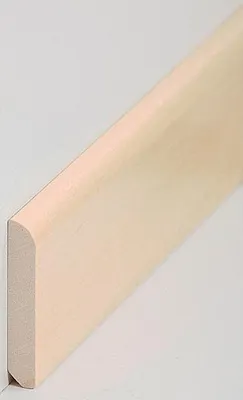 Produktbild von Fußleisten / Sockelleisten "Würzburg" (Massivholz lackiert / 15.10.56.030) - Abachi natur