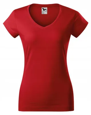 Produktbild von Malfini - T-Shirt für Damen, V-Ausschnitt, Anliegend PP10151 (XS) (Rot)