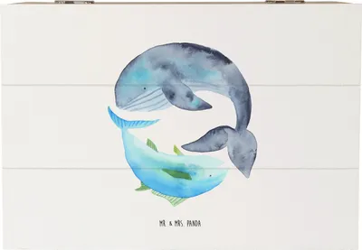 Produktbild von Mr. & Mrs. Panda Geschenkbox Walfisch Thunfisch 22 x 15 cm - Weiß - Geschenk, Wahl, schmuckkiste, Spruch Lustig, fotobox, Des Tages, Witz, Tunfisch, Lustige Sprüche, Wal