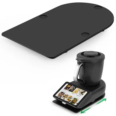 Glijplank für TM7, Acryl, schwarz, mit Teflon-Füßen