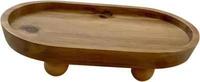 Produktbild von Multifunktionales Holztablett als Dekoteller und Schlüsselablage