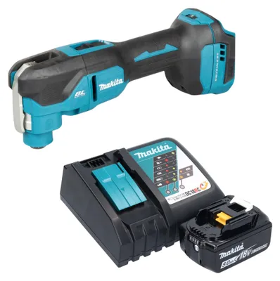 Obrázek produktu pro Makita DTM 53 RT1 akumulátorové multifunkční nářadí 18 V OIS / Starlock Brushless + 1x akumulátor 5,0 Ah + nabíječka