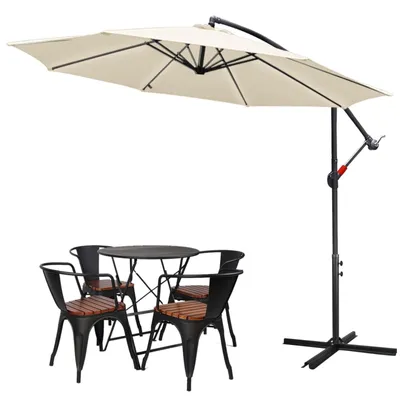 Productafbeelding van Zweefparasol - 300 tot 350 cm - Zwengel - UV 40+ - Waterdicht - Beige