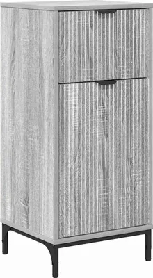 Produktbild von vidaXL Badezimmerschrank mit Speicher Graues Sonoma 39,5 x 36 x 88 cm