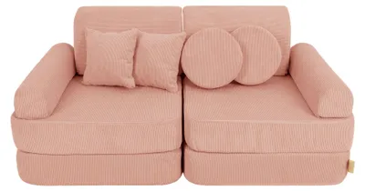Zdjęcie produktu dla Kanapa Pocket 120 cm, aksamit, 10 elementów, SLIMCORD, dla dzieci, modułowa, pianka OEKO-TEX, do zabawy
