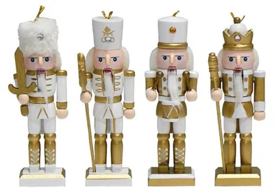 Obrázek produktu pro Závěsná ozdoba, figurka "Ořechový králek", 4 kusy, 13 cm, M13413