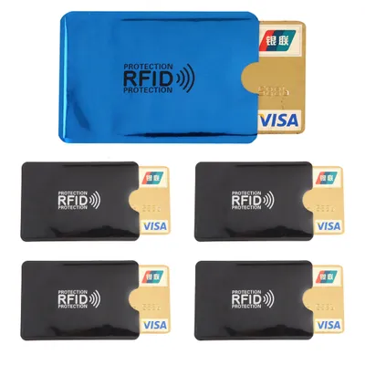 Produktbild von 5x RFID Schutzhülle Blocker NFC Datenschutz Abschirmung EC Karte Kreditkarte Kartenschutzhülle