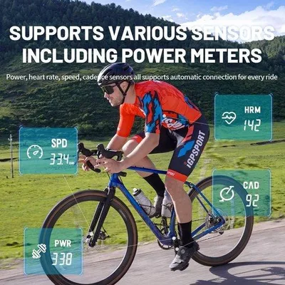 Image de Compteur de vélo étanche avec compteur de vitesse et autonomie de 40 heures