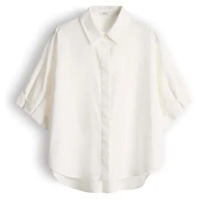 Produktbild von Opus Bluse Größe 38 mit klassischem Hemdkragen und verdecktem Knopfverschluss