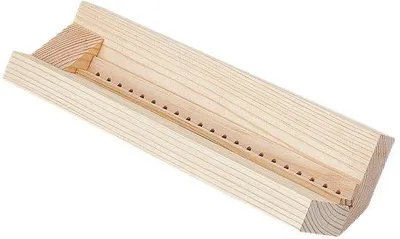 Immagine prodotto di Vecchia pressa per rilegatura in legno bianco con guida per fori, 249 x 67 x 65 mm, attrezzature per rilegatura per set di prova, foro: 3,5 mm