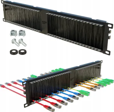 Obrázok produktu pre Organizér na Káble RACK 19" 2U s káblovým priechodom s kefou Stalflex