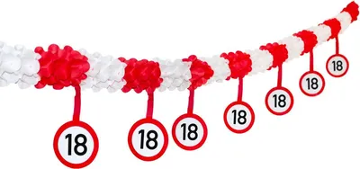 Produktbild von 18. Geburtstag Verkehrsschild Girlande 4m