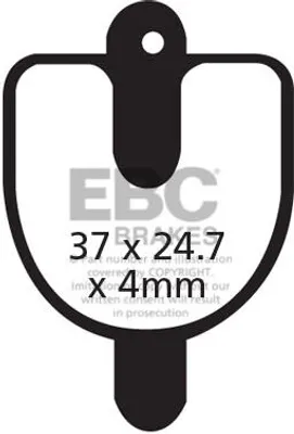 Zdjęcie produktu dla CFA288R - Klocki hamulcowe rowerowe (organiczne wyczynowe) EBC Brakes