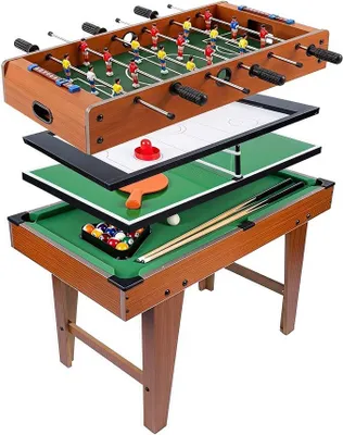 Productafbeelding van Multifunctionele tafel 4-in-1, inklapbaar: biljart, tafelvoetbal