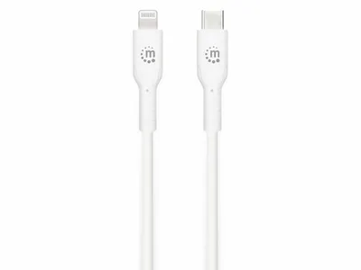 Image de Manhattan 394505 MANHATTAN Kabel USB-C auf Lightning 0,5m weiß