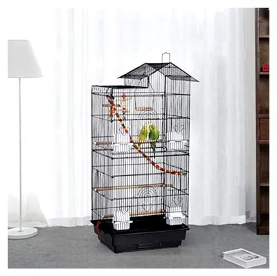 Produktbild von Vogelkäfig Vogelvoliere Tragbarer Käfig für Kanarienvögel (46 * 35.5 * 99 cm)