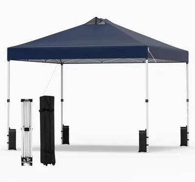 Produktbild von 3 x 3 m blauer Faltpavillon mit Sandsäcken und Heringen