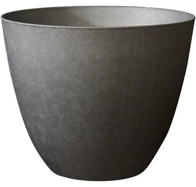 Image de Pot de fleurs rond EDA Element, Ø 50 cm, 47,8 L, Intérieur/Extérieur, Ø 48,8 x H 38,4 cm, Gris Anthracite