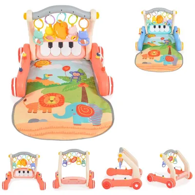 Produktbild von Moni Lauflernwagen 2 in 1 Piano HE0637 Krabbeldecke, Spielbogen, Activitycenter rosa