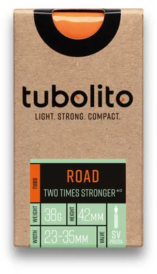 Image de Tubolito Tubo Road Chambre à Air TPU Valve Presta 42mm - Noir - Ultra Légère et Résistante - Idéale pour Cyclistes sur Route - Optimisée pour Performance et Vitesse - Compatible Vélo de Route 700c