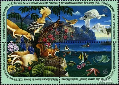 Produktbild von Briefmarken UNO - Wien 1991 Mi 110-113 Viererblock (kompl.Ausg.) gestempelt ECE