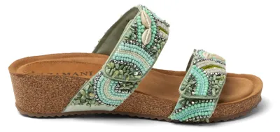 Produktbild von Lazamani Dagmar Damen Leder-Pantoletten Mint Größe 36